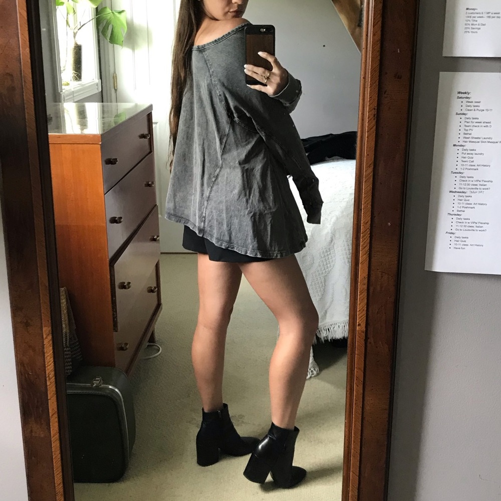 Free People Off Shoulder Asymmetrical Hem Tunic